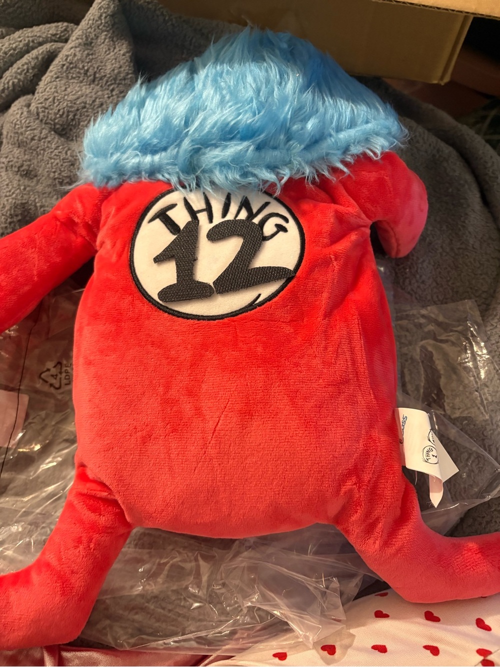 Thing 12 Halloween costume - Blue & Red Kids Plush Stuffed Character